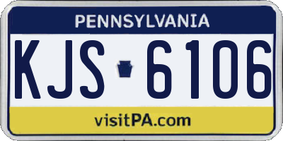 PA license plate KJS6106