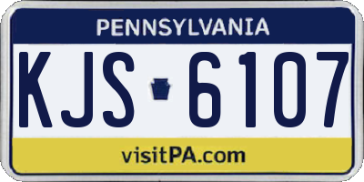 PA license plate KJS6107