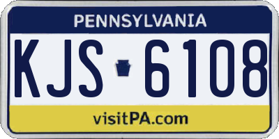 PA license plate KJS6108