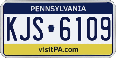 PA license plate KJS6109