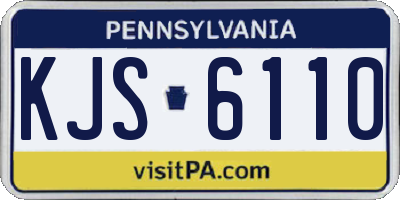 PA license plate KJS6110