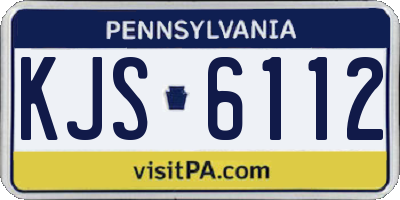 PA license plate KJS6112