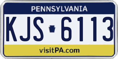 PA license plate KJS6113
