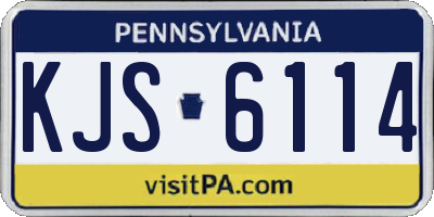 PA license plate KJS6114