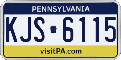 PA license plate KJS6115