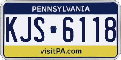 PA license plate KJS6118