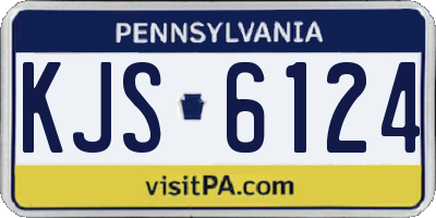 PA license plate KJS6124