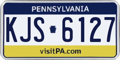 PA license plate KJS6127