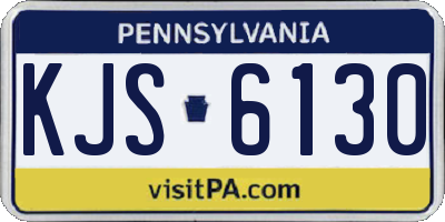 PA license plate KJS6130
