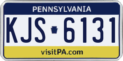PA license plate KJS6131