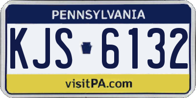 PA license plate KJS6132