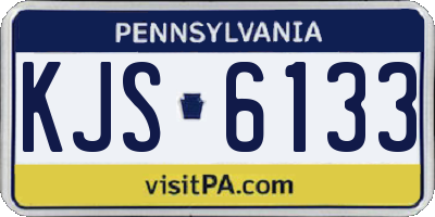 PA license plate KJS6133
