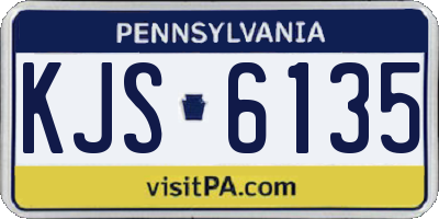 PA license plate KJS6135