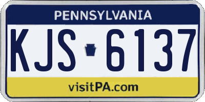 PA license plate KJS6137
