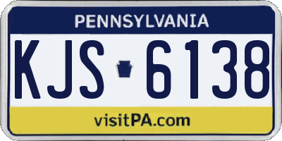 PA license plate KJS6138