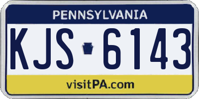 PA license plate KJS6143
