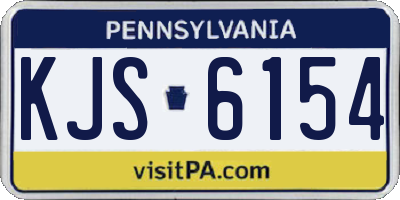 PA license plate KJS6154