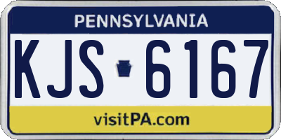 PA license plate KJS6167
