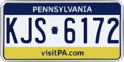 PA license plate KJS6172