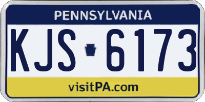 PA license plate KJS6173