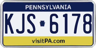 PA license plate KJS6178