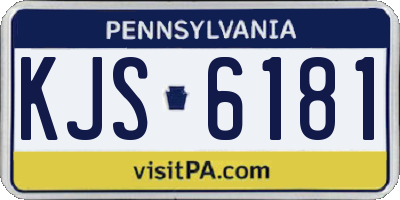 PA license plate KJS6181