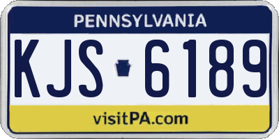 PA license plate KJS6189