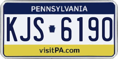 PA license plate KJS6190