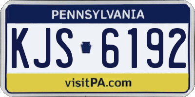 PA license plate KJS6192