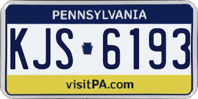 PA license plate KJS6193