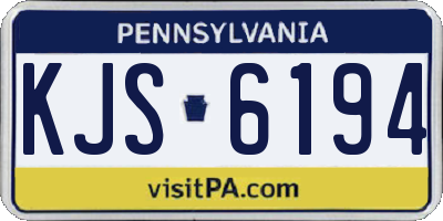 PA license plate KJS6194