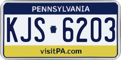 PA license plate KJS6203