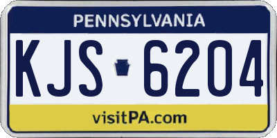 PA license plate KJS6204