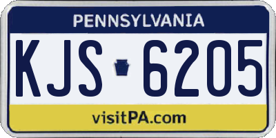 PA license plate KJS6205