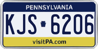 PA license plate KJS6206