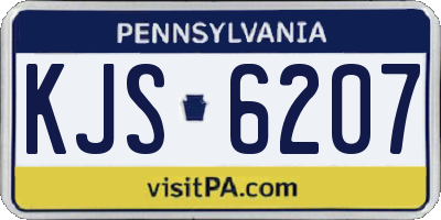 PA license plate KJS6207