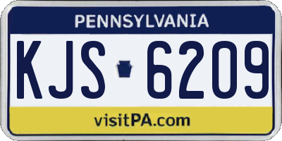 PA license plate KJS6209