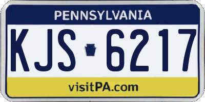 PA license plate KJS6217