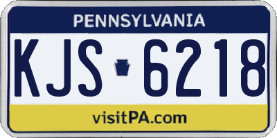 PA license plate KJS6218