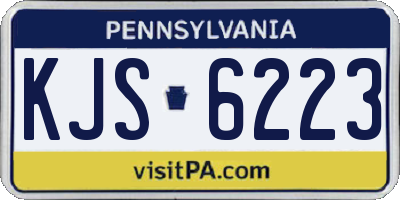 PA license plate KJS6223