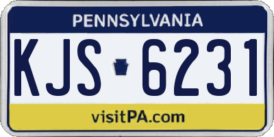 PA license plate KJS6231