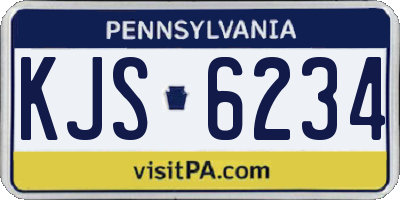 PA license plate KJS6234