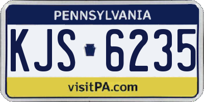 PA license plate KJS6235