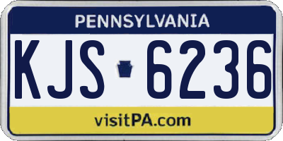 PA license plate KJS6236
