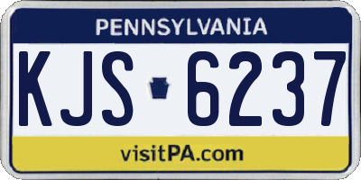 PA license plate KJS6237