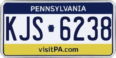 PA license plate KJS6238