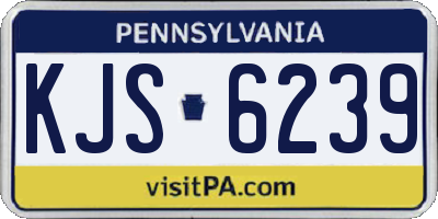 PA license plate KJS6239