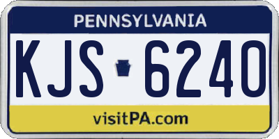 PA license plate KJS6240