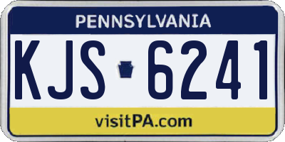 PA license plate KJS6241