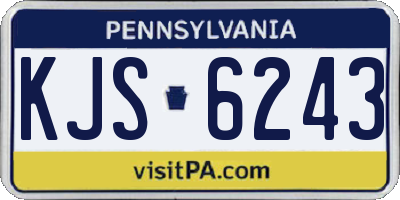 PA license plate KJS6243
